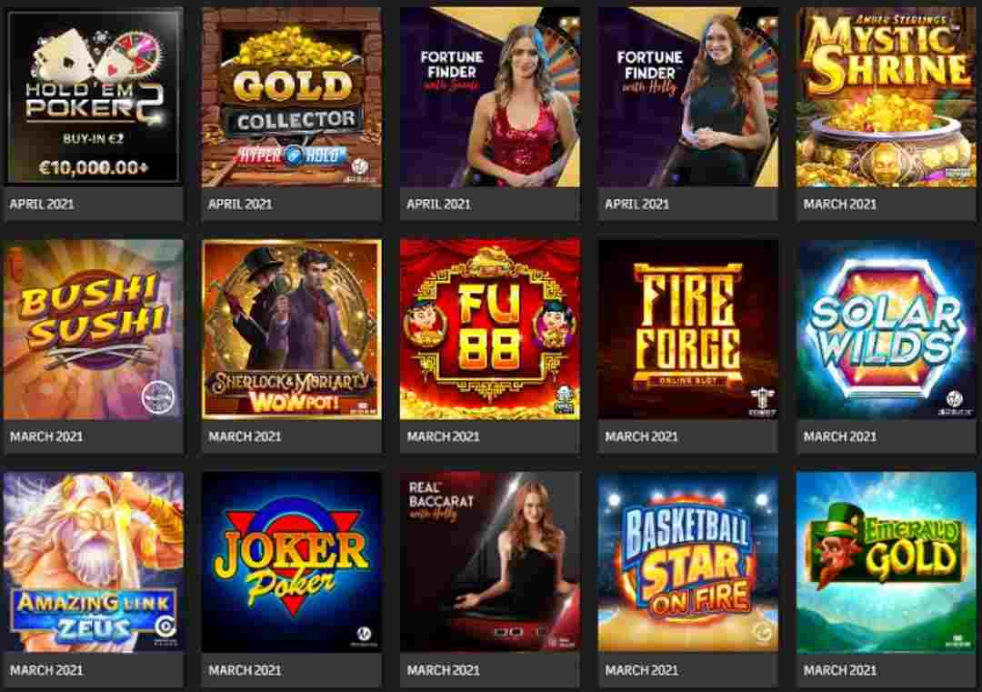 Nhiều tựa trò chơi slot lôi cuốn trên diễn đàn Live Casino